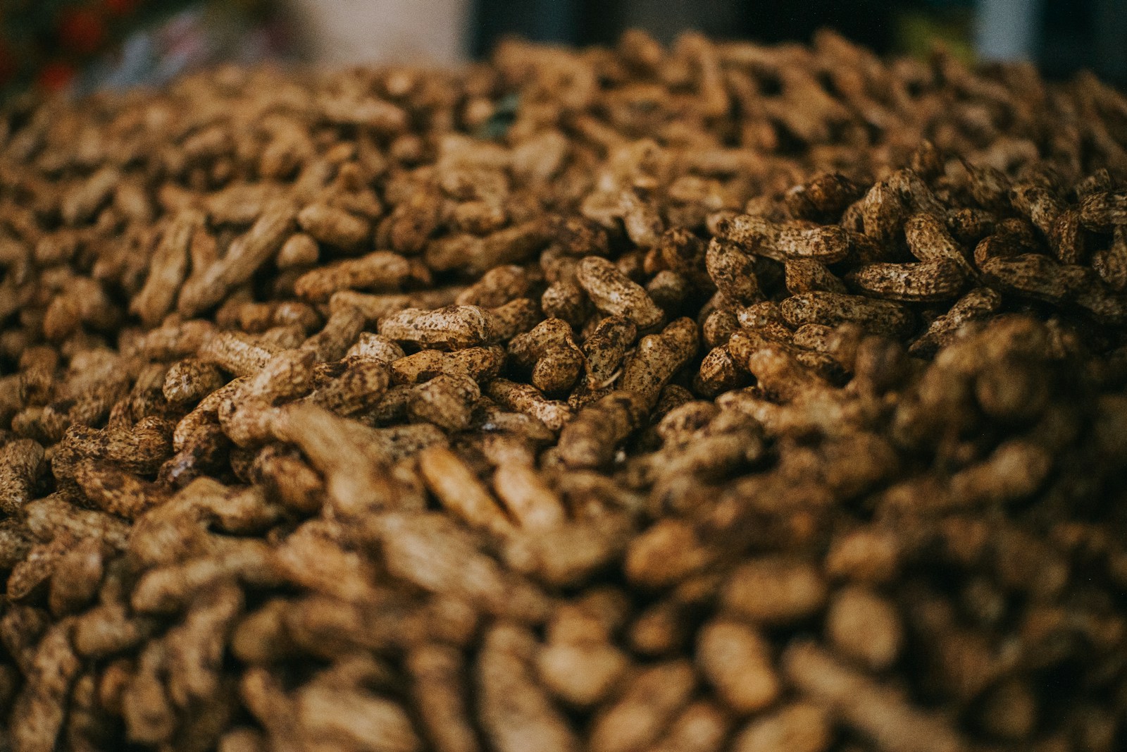 a pile of nuts sitting on top of a table