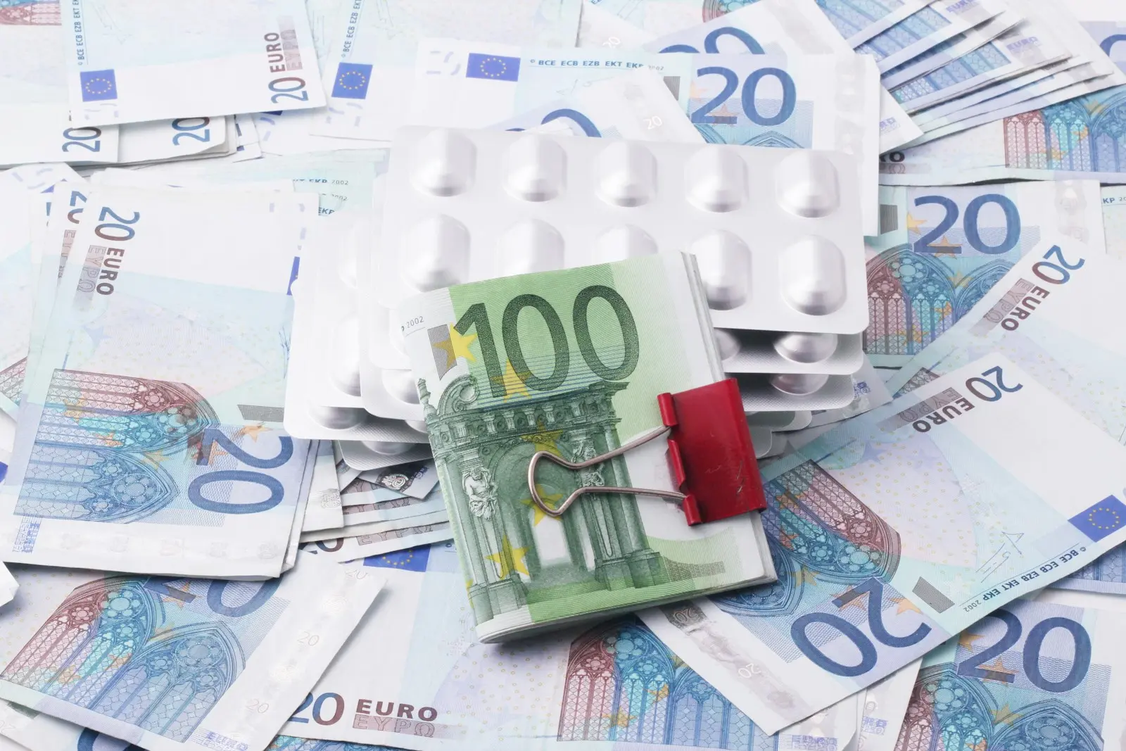 white and green plastic blister pack